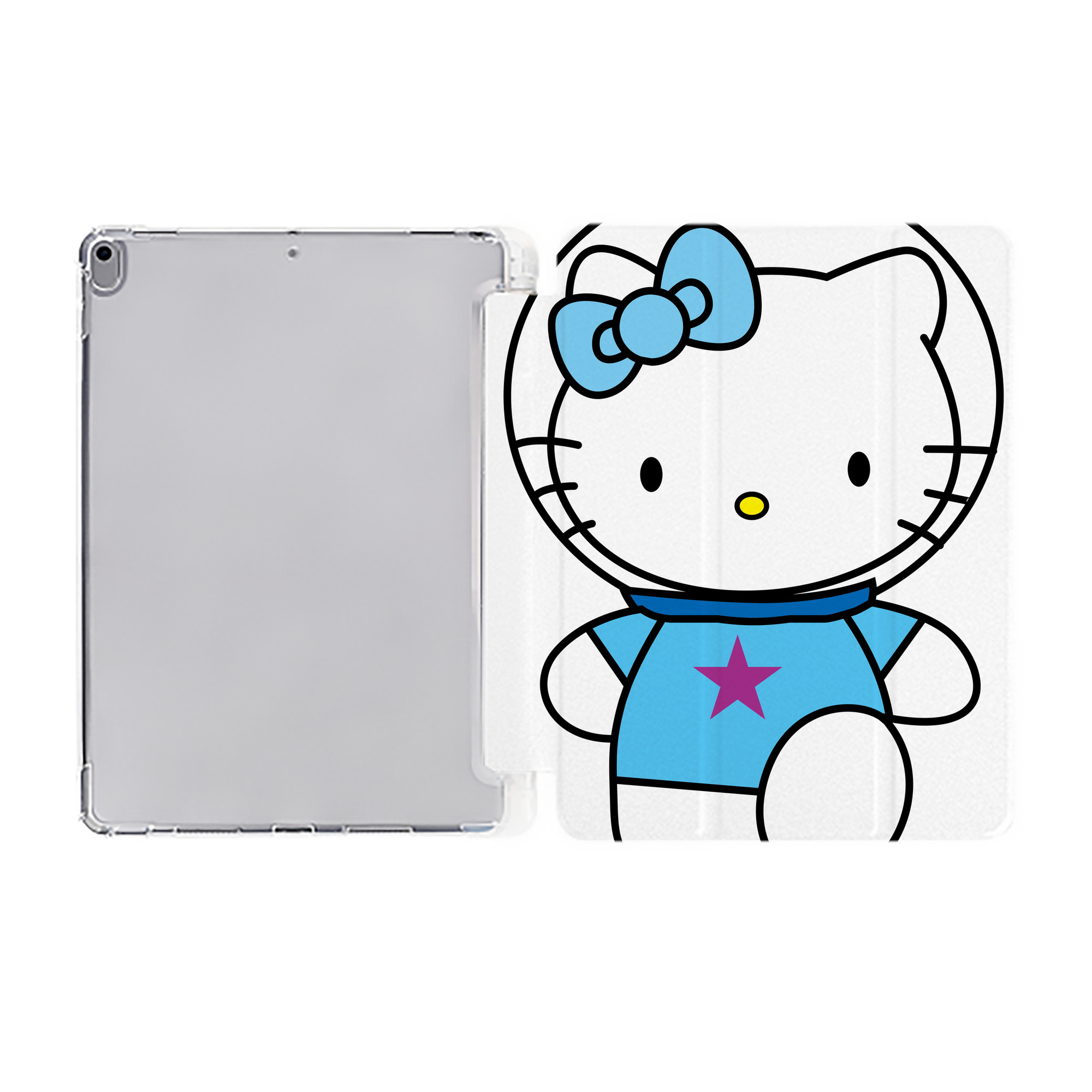 （画像用） Hello Kitty ハローキティ IPad ケース ペン収納付き 三つ折りスタンド PUレザー×シリコン 対応機種9.5/10.5/10.9インチ